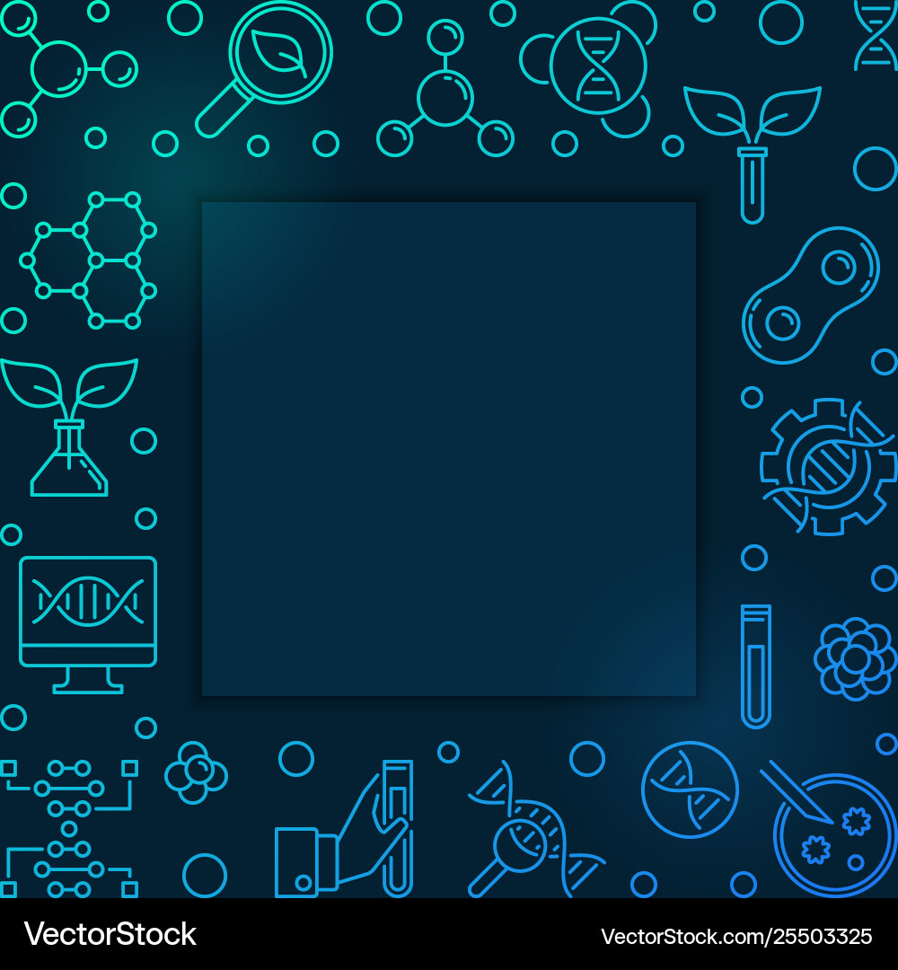 Biotechnolgy colorful linear frame vector image