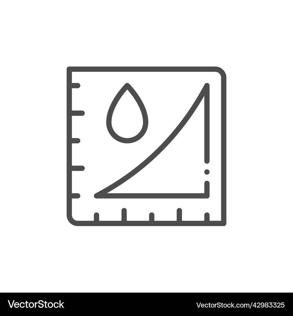 Blood sugar level line icon linear style sign Blood sugar level line icon linear style sign vector image