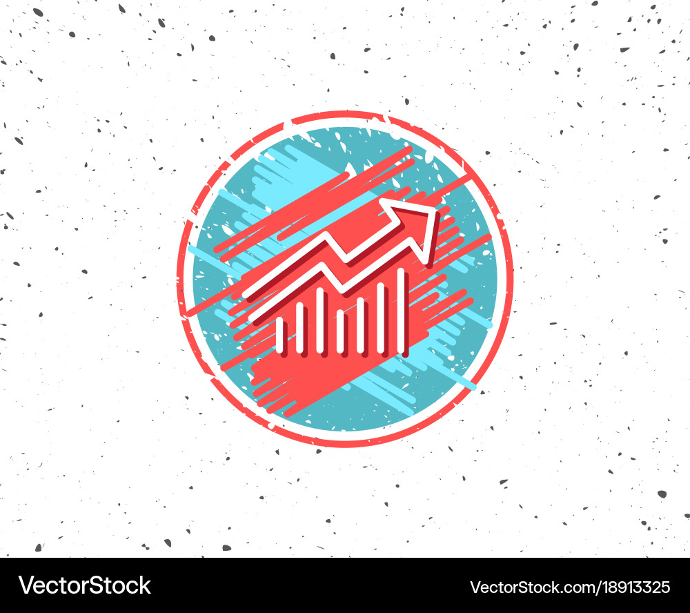 Chart line icon report graph sign Vector Image