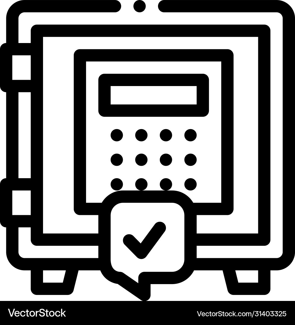 Code safe icon outline Vector Image