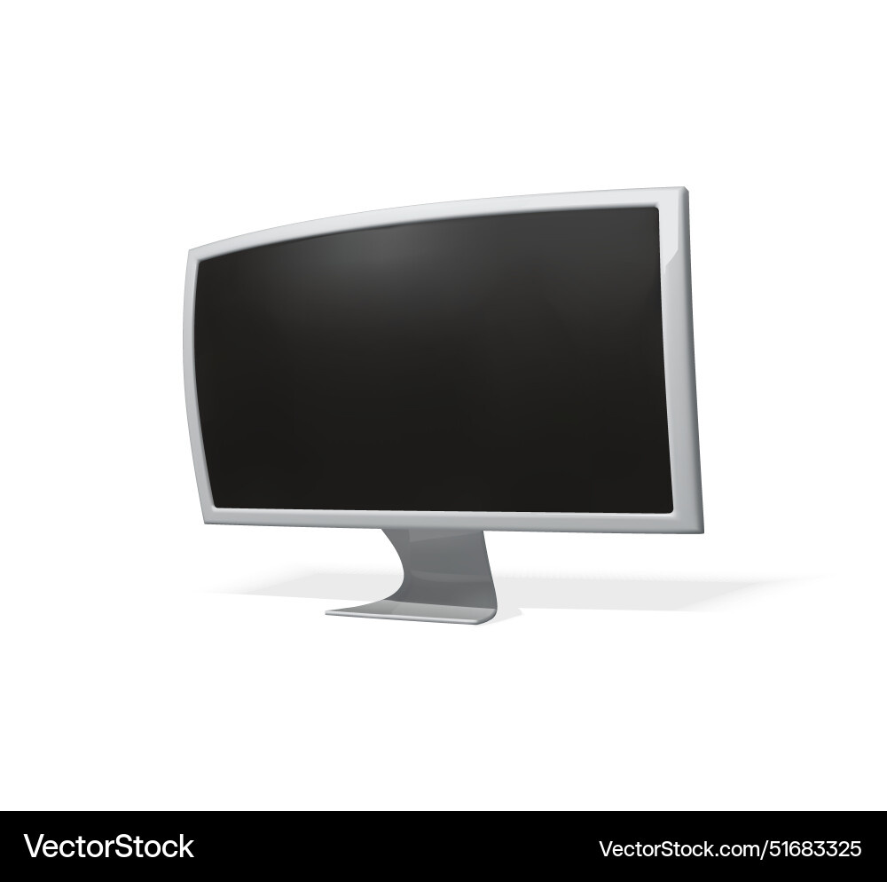 Computer screen 3d monitor icon Vector Image