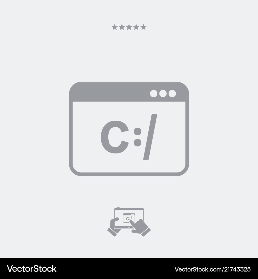 Digital programming software icon Digital programming software icon vector image
