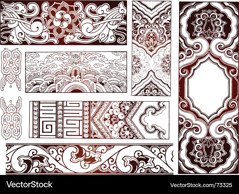 Elegant Border Elements vector image