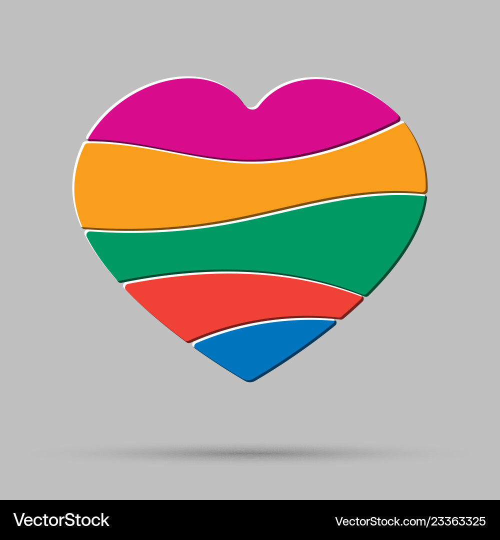 Element color heart pieces puzzle symbol love Element color heart pieces puzzle symbol love vector image