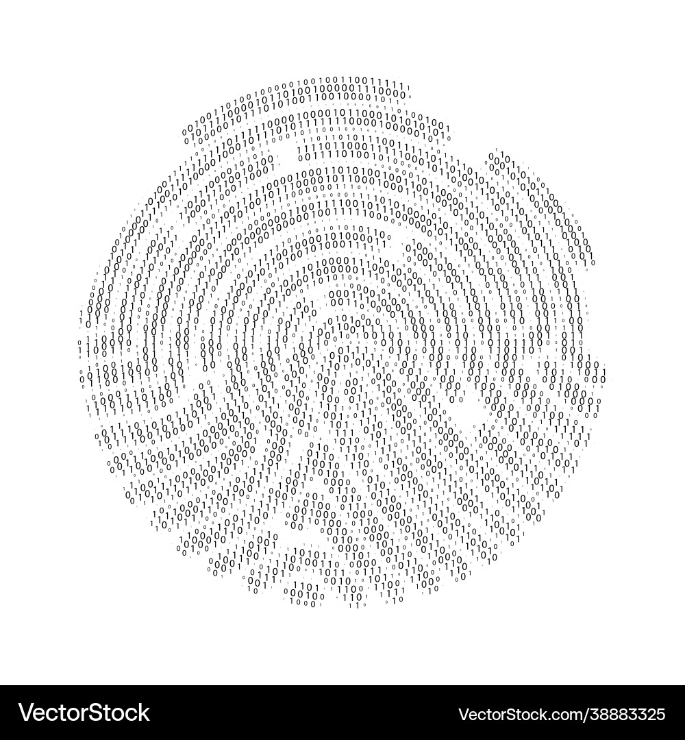 Fingerprint-Set Null und eine Ziffer binär Fingerprint-Set Null und eine Ziffer binär vektorbild