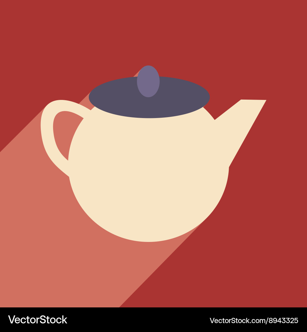 Flat with shadow icon and mobile application vector image