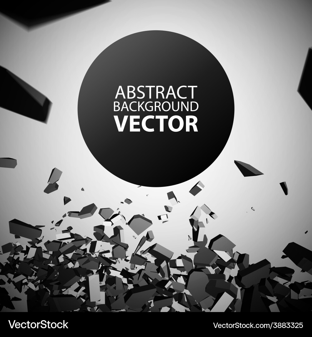 Fragmented Shatter Effect vector image