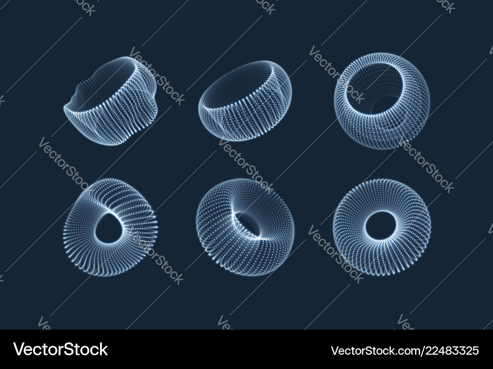 Geometric Torus Shape vector image