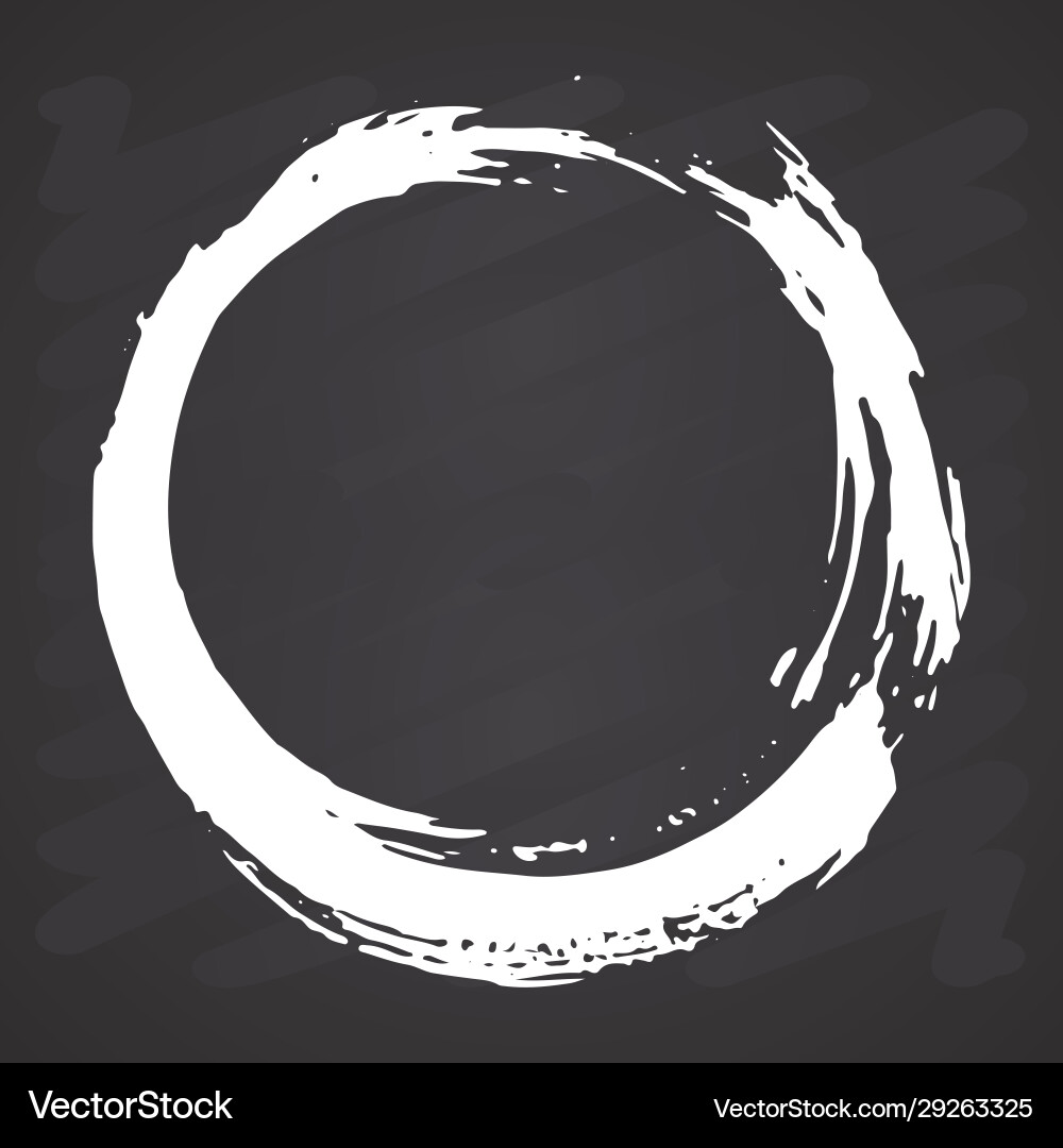 Grunge Round Frame - Textured Element vector image