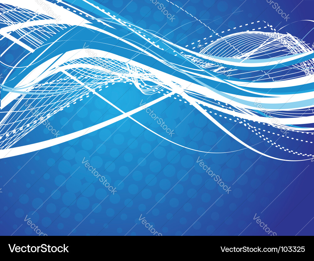 Intertwined Wave Background Vector Image