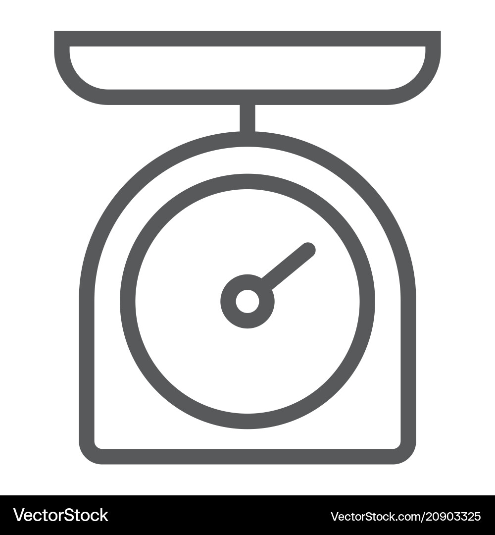 Küchenwaage Linie Icon und Kochen Küchenwaage Linie Icon und Kochen vektorbild