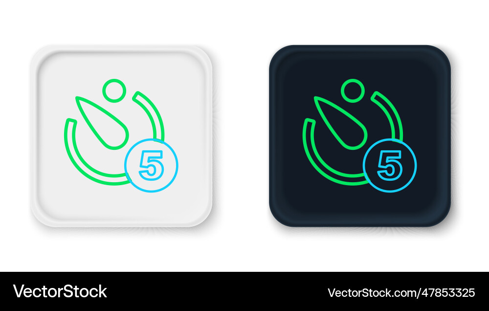 Line camera timer icon isolated on white Vector Image