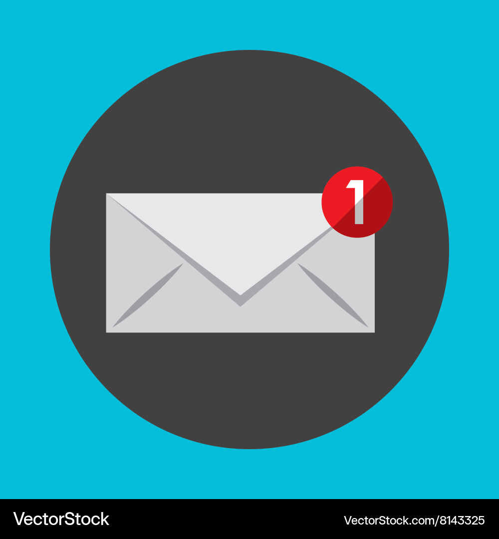 Mail Notification Icons vector image