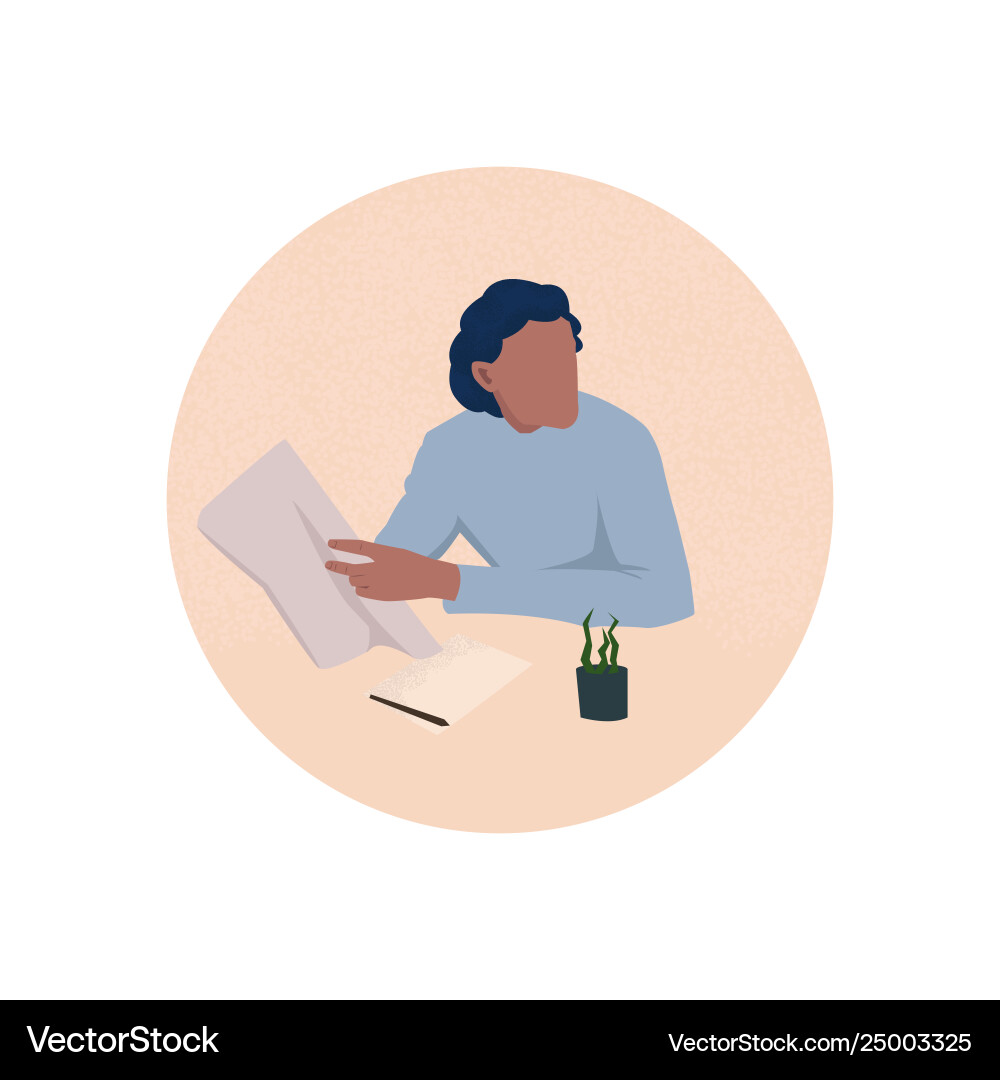 Man working in office Man working in office vector image