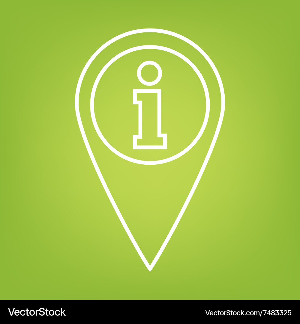 Map pointer line icon vector image