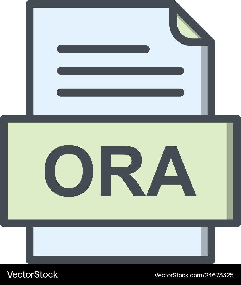 Ora file document icon Vector Image