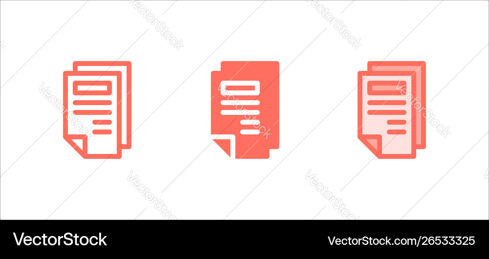 Paper icon on white background for web ui apps Vector Image