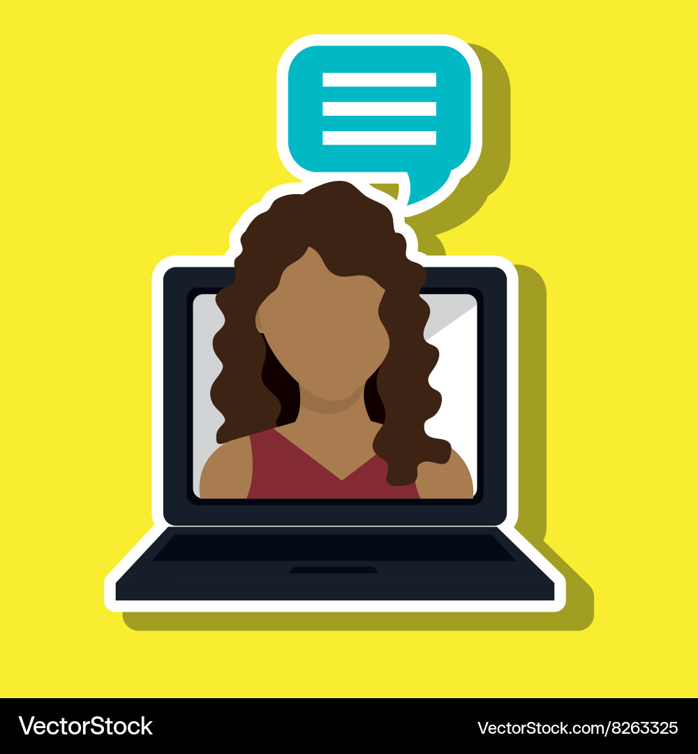 Portable computer design vector image