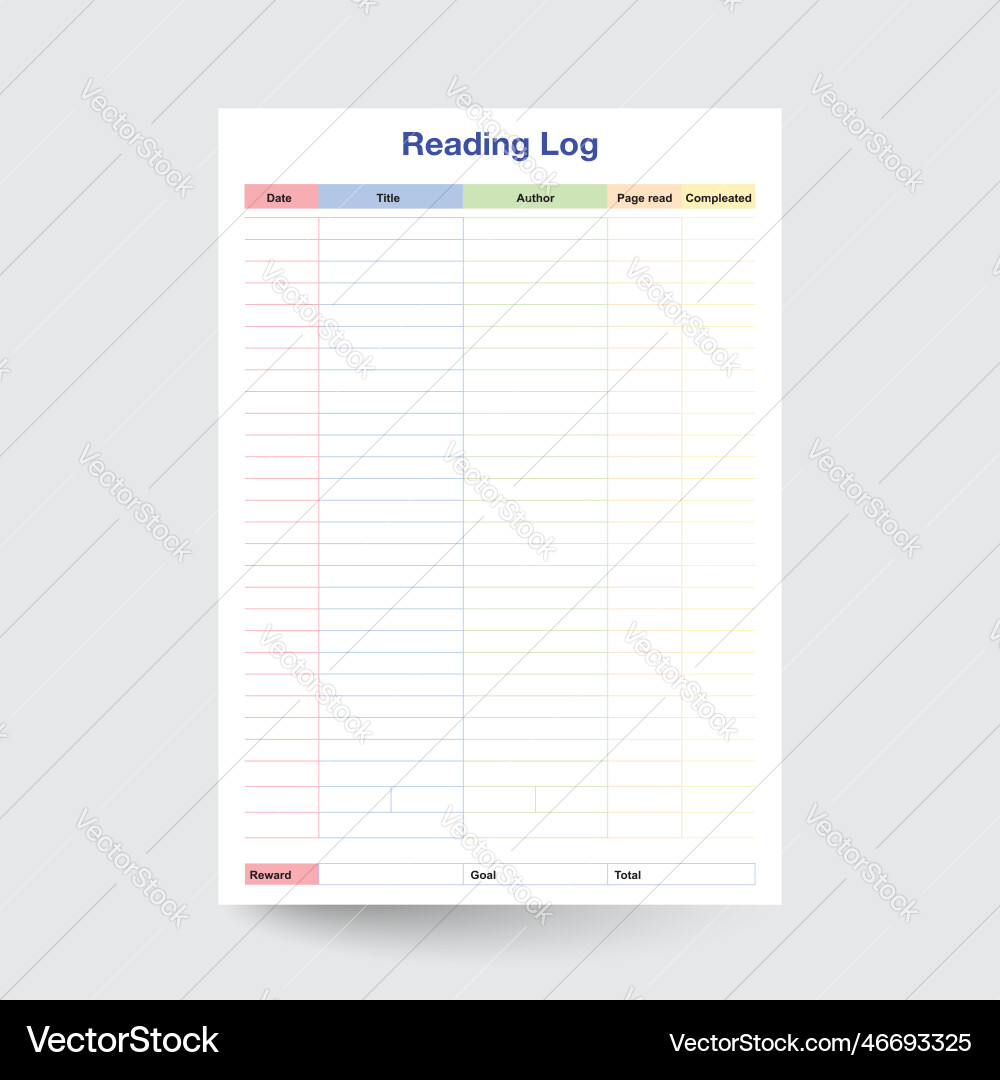 Reading log vector image
