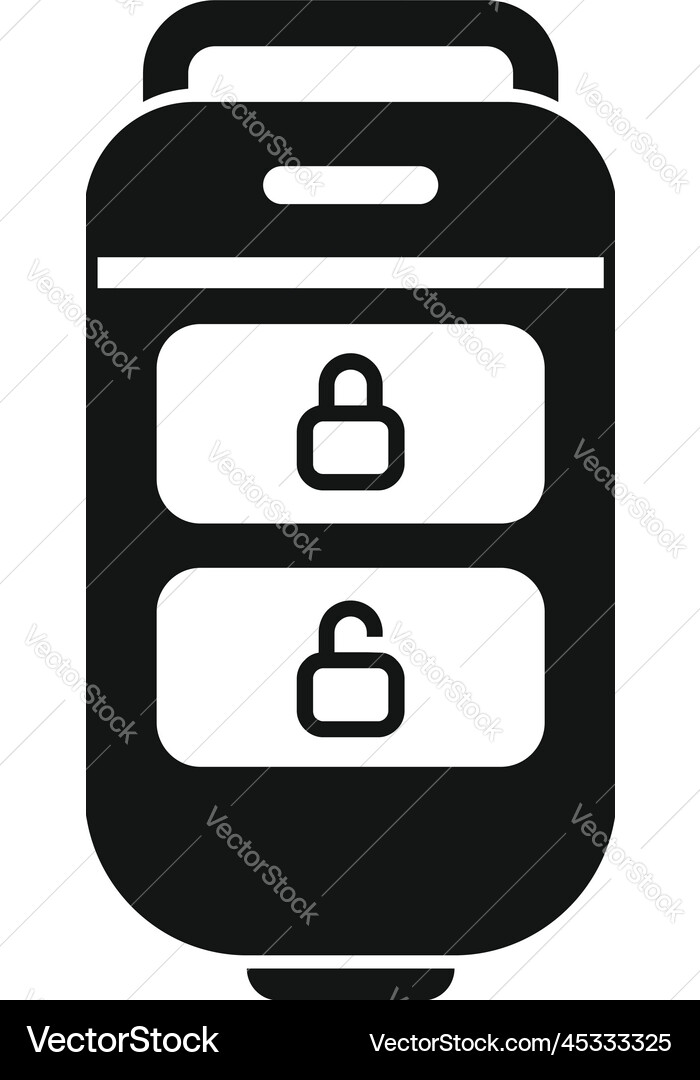 Service car key icon simple smart button Vector Image