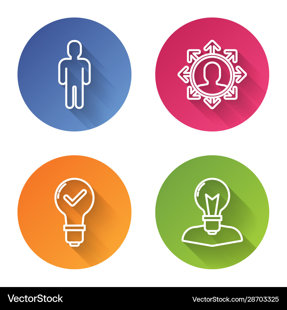 Set line user man in business suit project Set line user man in business suit project Vector Image