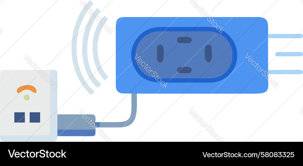 Smart Plug with WiFi Connection Vector Image