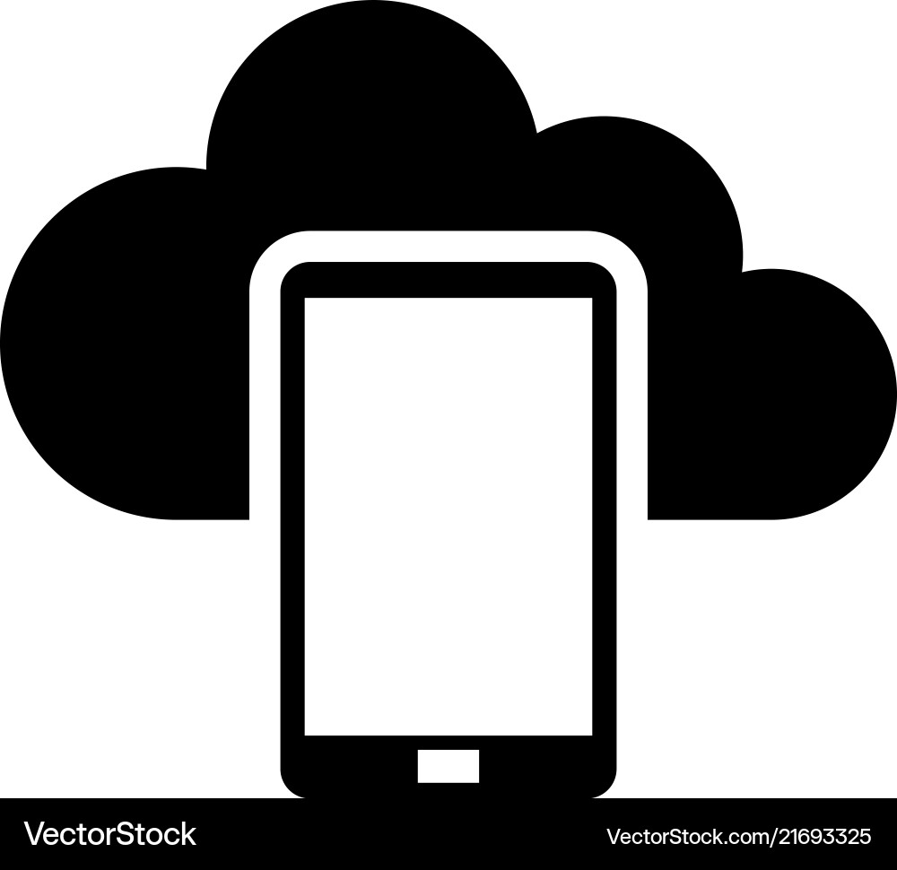 Smartphone cloud computing data backup flat Smartphone cloud computing data backup flat vector image