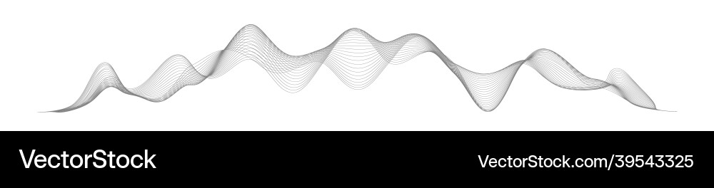 Sound wave in abstract style on white background Sound wave in abstract style on white background vector image