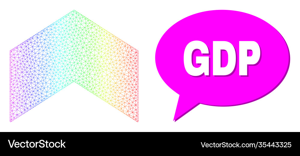 Spectrum network gradient direction up icon Spectrum network gradient direction up icon vector image
