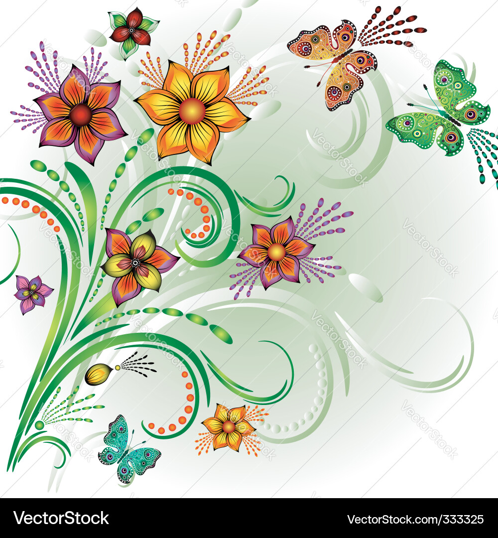 Spring bright background vector image