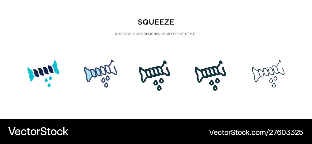 Squeeze icon in different style two colored Vector Image