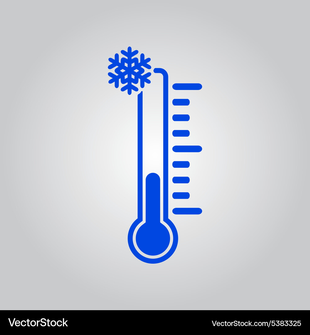 Thermometer icon low temperature symbol vector image