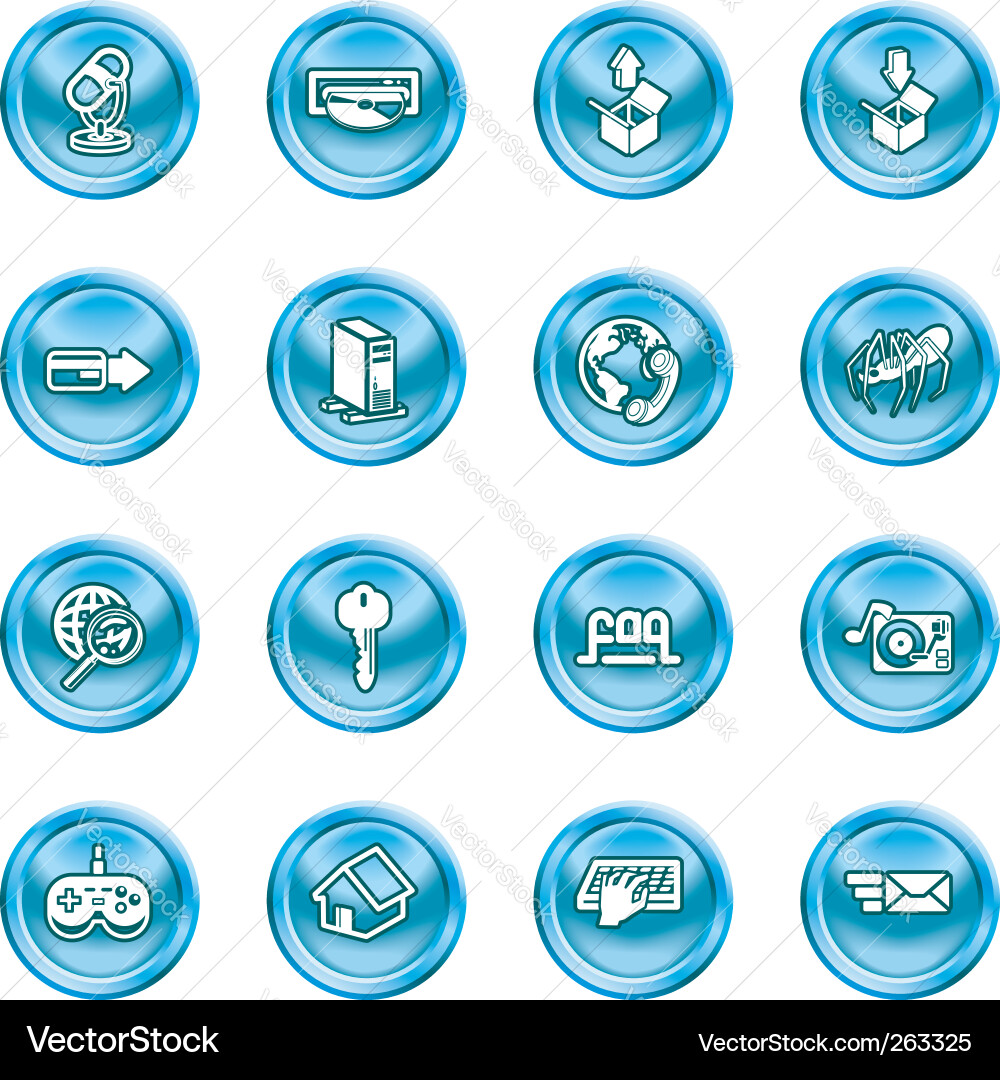 Website and internet icons Vector Image