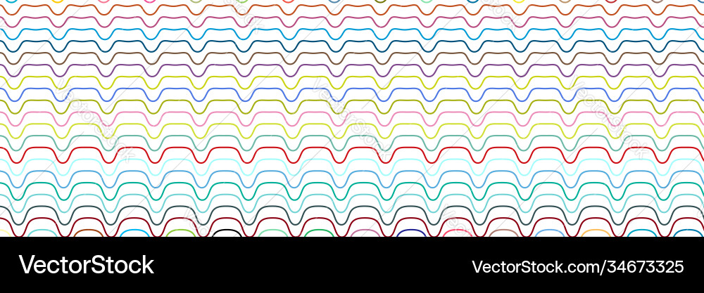 Wide rectangular format wavy waving zig-zag Wide rectangular format wavy waving zig-zag vector image