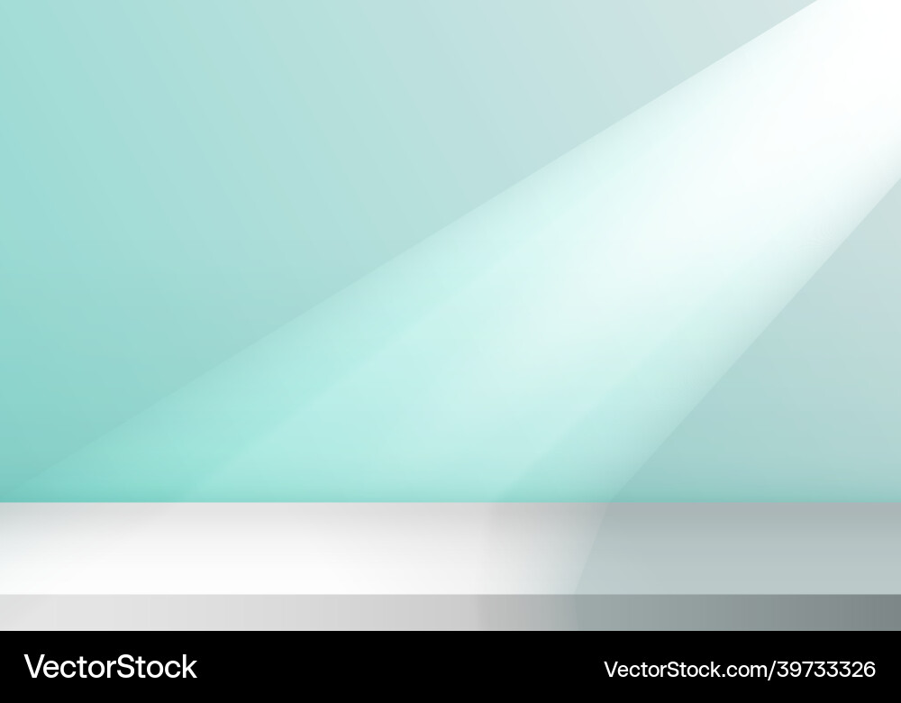 3d empty studio room with light shines from Vector Image