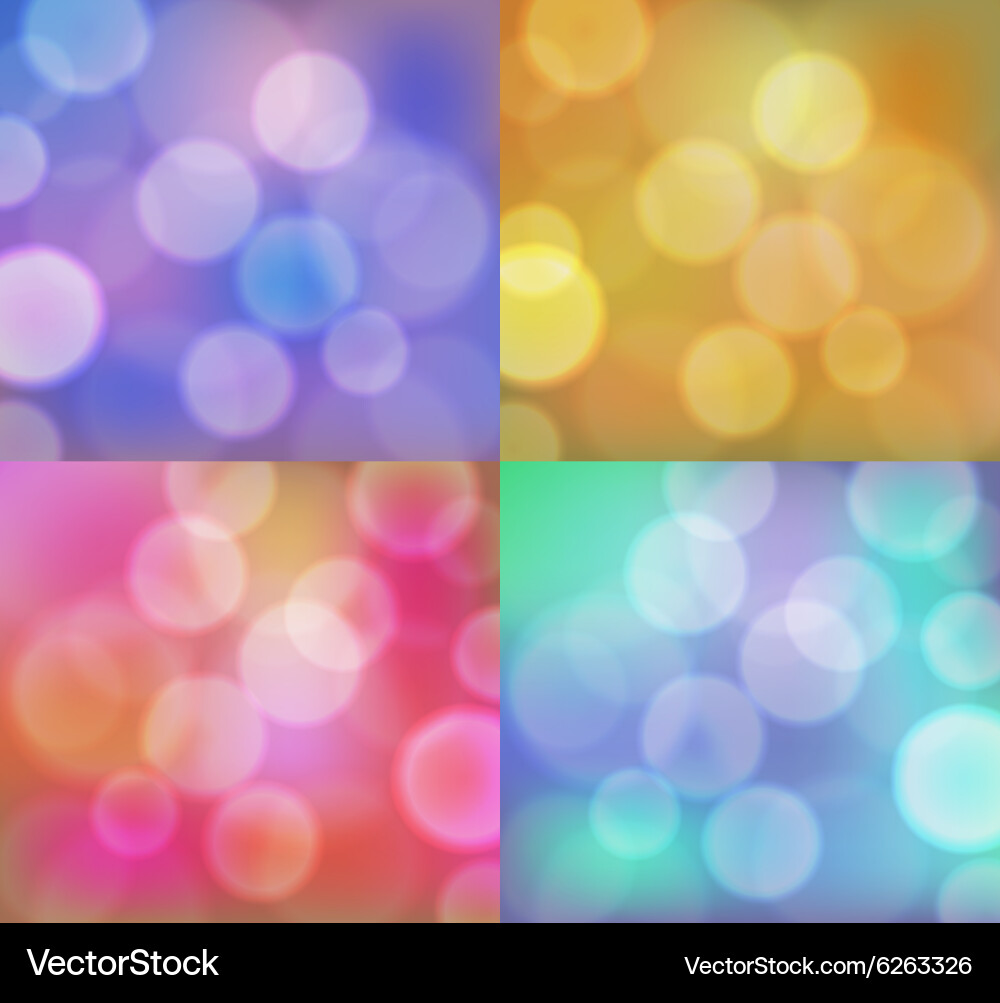 Abstract background with bokeh circles set vector image
