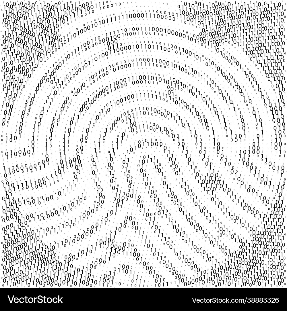 Binärcode Fingerabdruck Form Cyber-Sicherheit Binärcode Fingerabdruck Form Cyber-Sicherheit vektorbild
