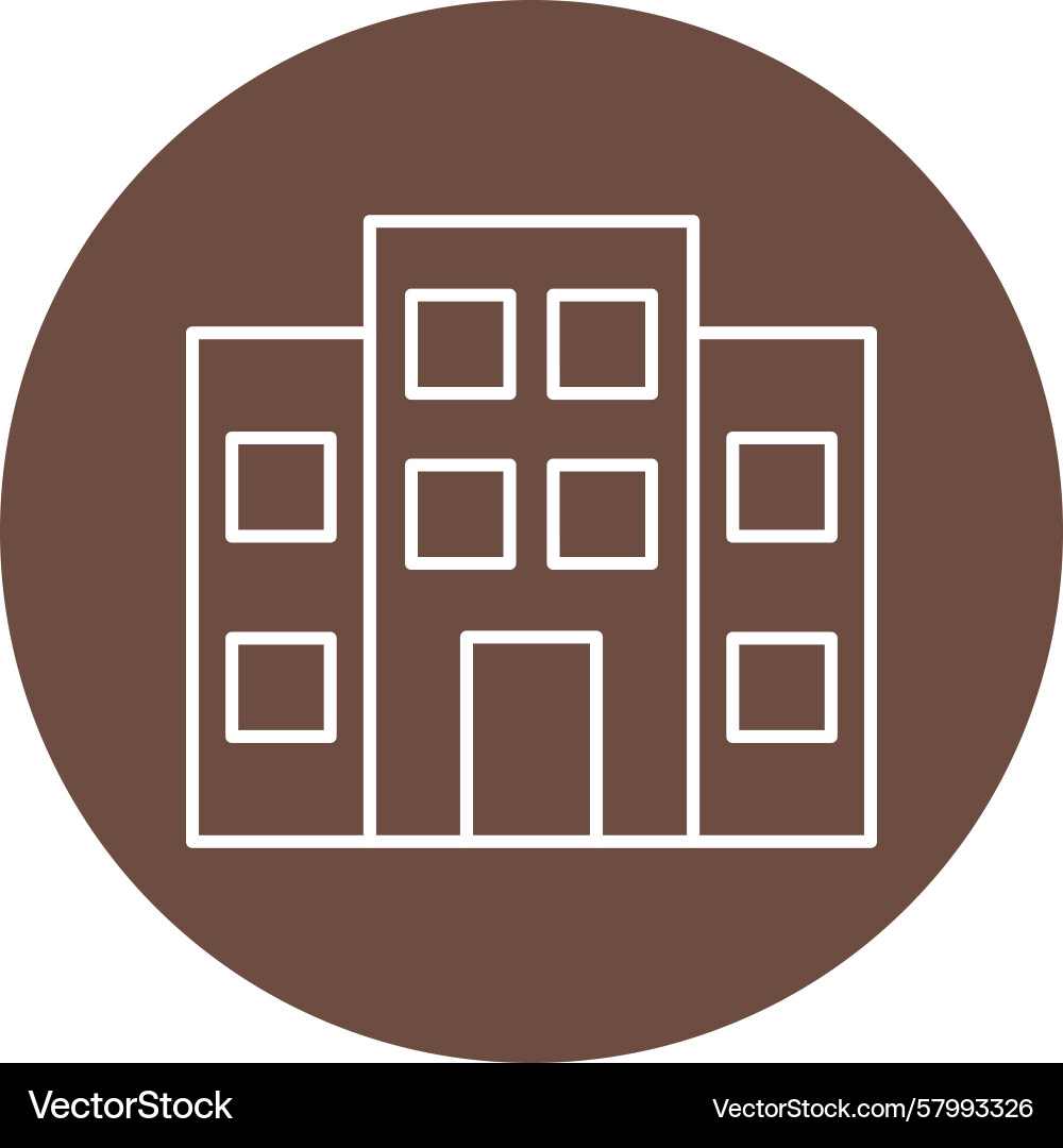 Building Line Series Vector Image