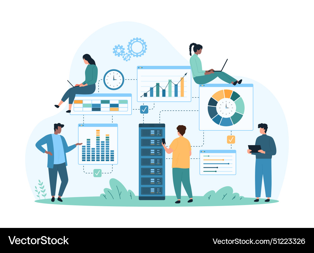 Cloud data storage hosting and infrastructure Cloud data storage hosting and infrastructure vector image