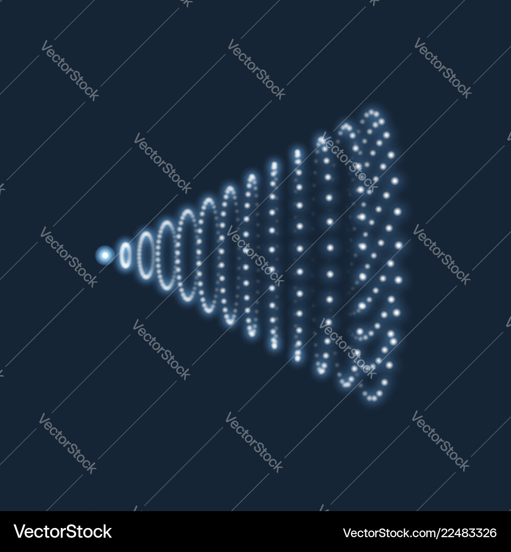 Cone object with dots geometric shape for design Cone object with dots geometric shape for design vector image