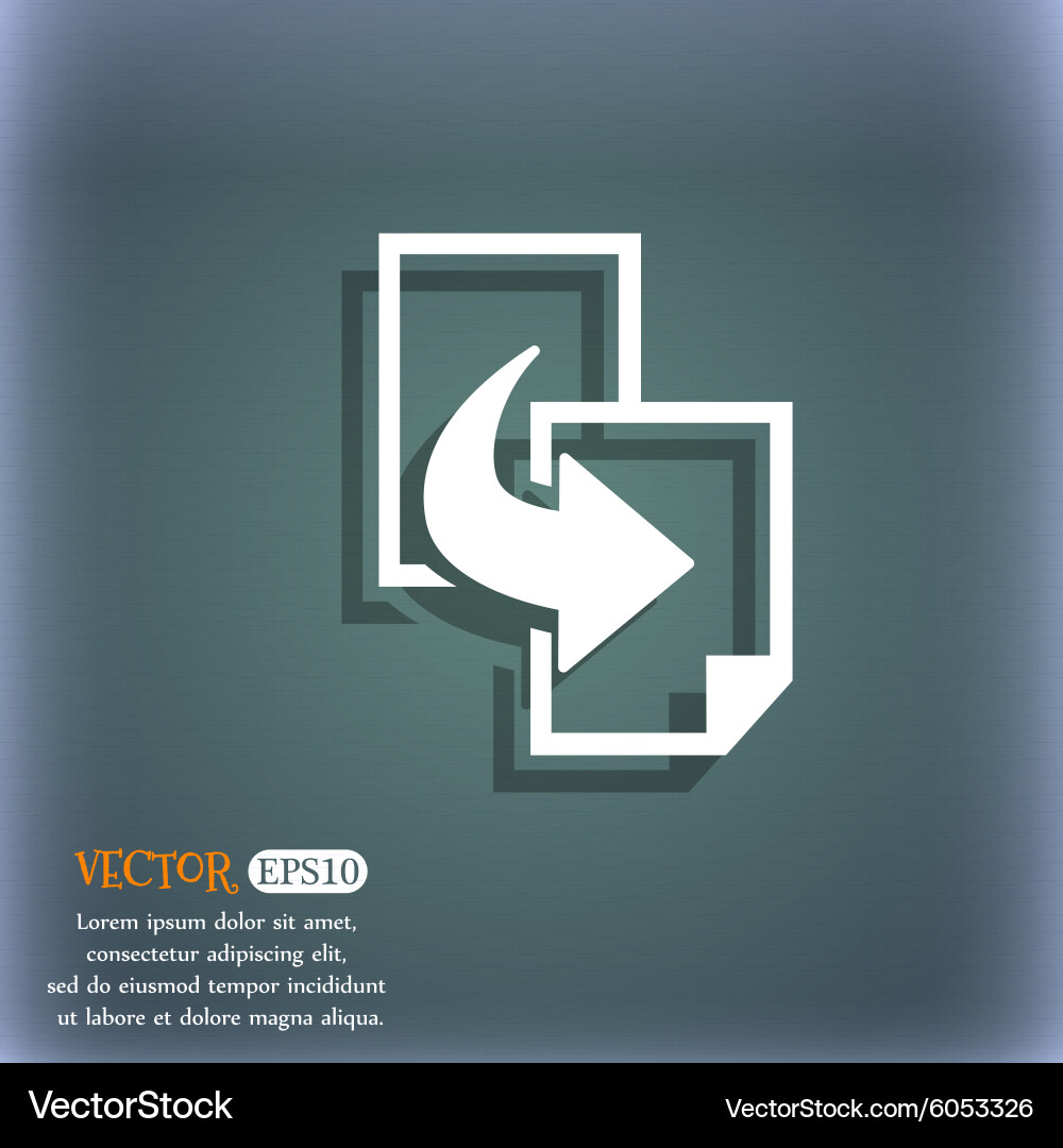 Copy file sign icon duplicate document symbol Vector Image