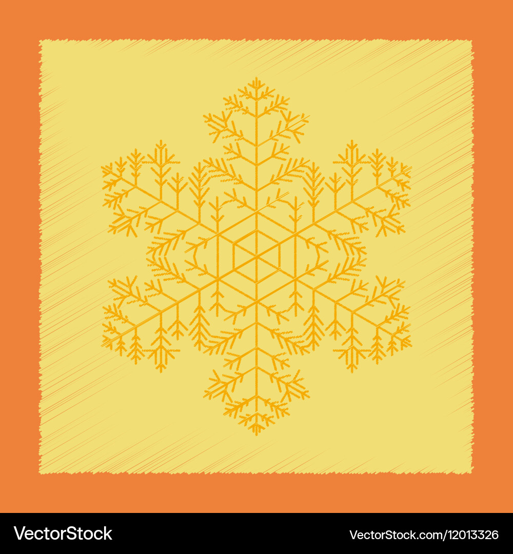 Flat shading style icon snowflake Vector Image