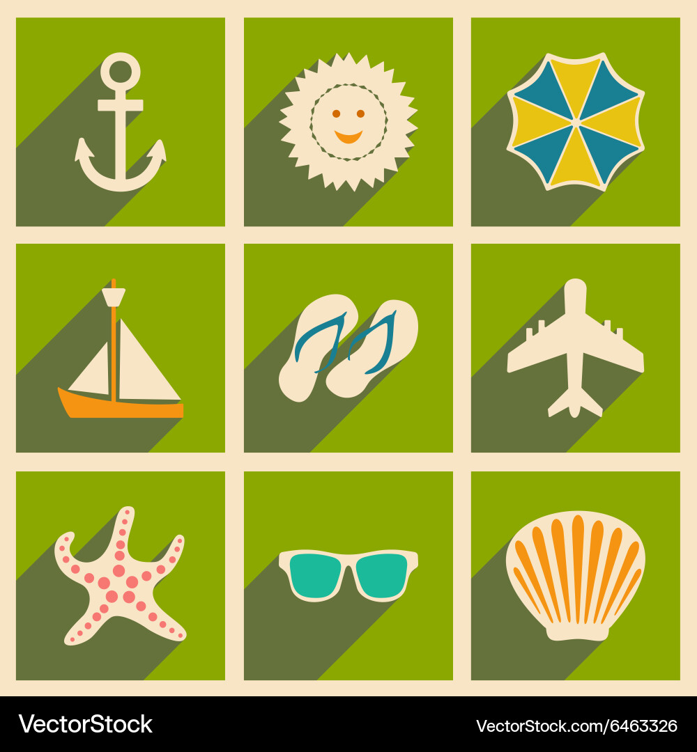 Flat with shadow concept and mobile application vector image