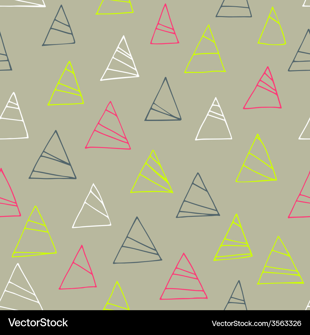 Geometric seamless pattern with triangles abstract vector image