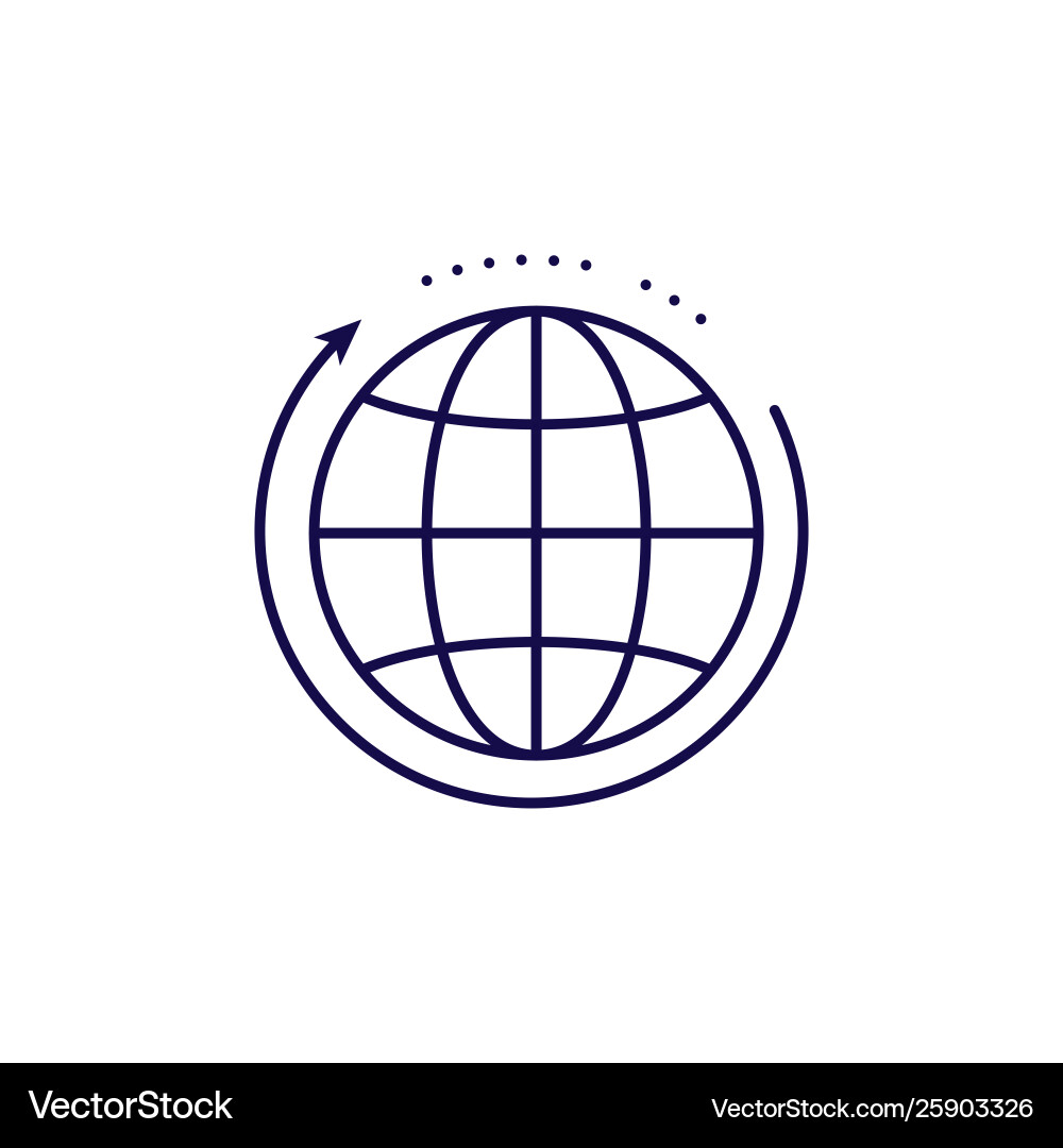 Global networking icon outline style globe Global networking icon outline style globe vector image