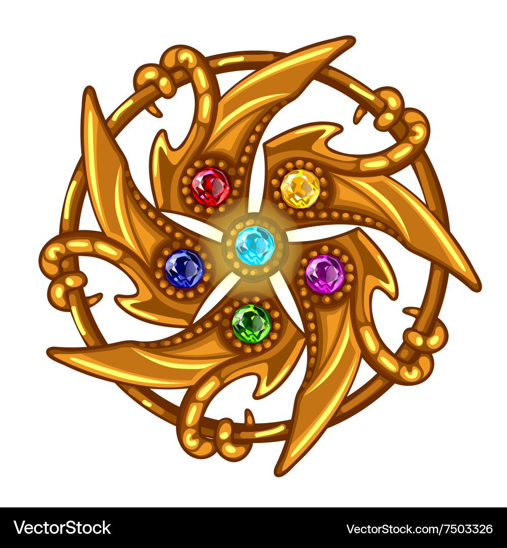 Gold and Precious Stone Jewelry Royalty Free Vector Image