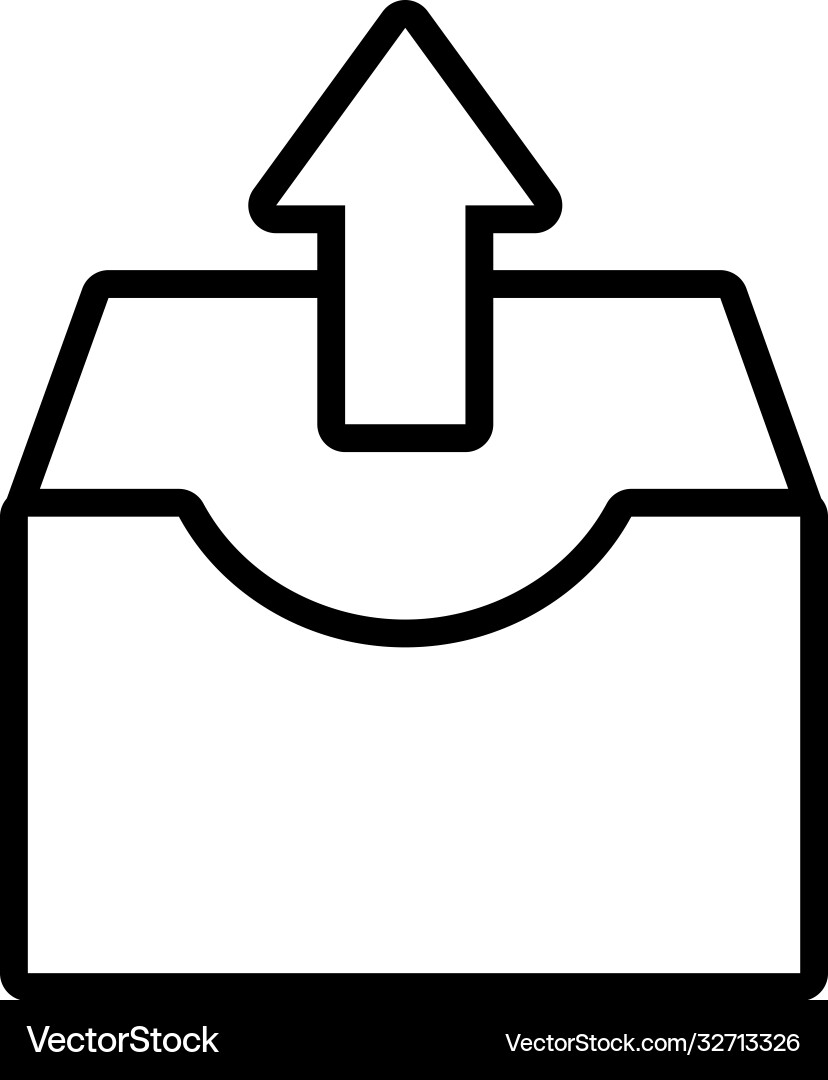 Inbox icon image line style vector image