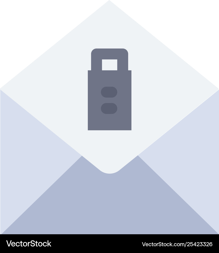 Mail message delete flat color icon banner Mail message delete flat color icon banner Vector Image
