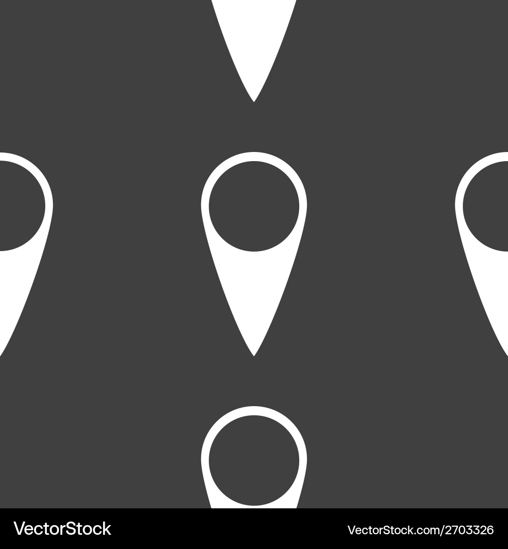 Map pointers web icon flat design seamless gray vector image