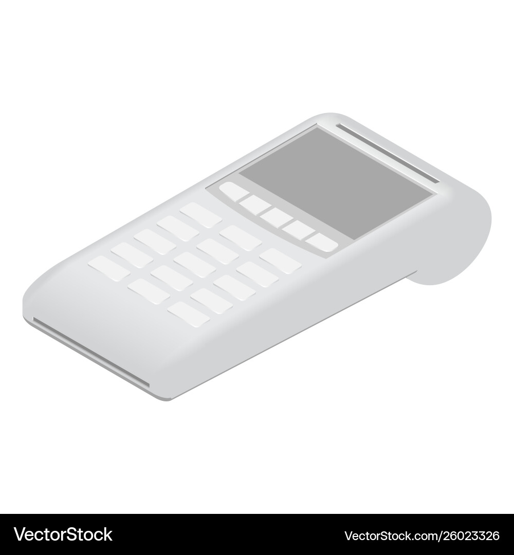 Pos terminal for payment debit or credit card Vector Image